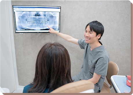 現状のご説明や治療前後を比較 